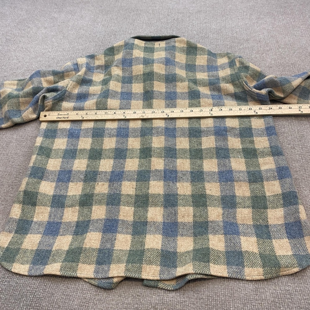 Vintage L.L. Bean Shirt Men Large Multicolor Plaid Wool Flannel USA Made 80s 90s - Picture 8 of 11